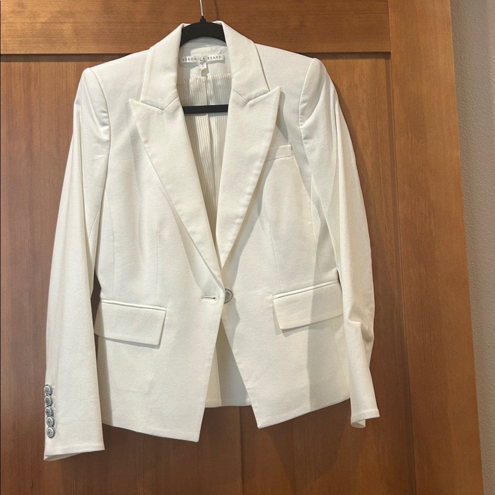 Veronica beard off-White Blazer with Button Details